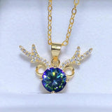 Vintage 2ct Lab Moissanite Pendant 925 Sterling Silver Wedding Pendants Necklace