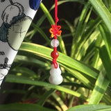 Natural Emerald Chinese Gourd DIY Phone Chain Key Ring