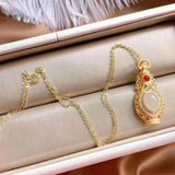 Natural Hetian Jade Vase Pendant Retro Necklace Women's Ornament