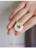 925 Silver Chalcedony Donut Pendant Necklace