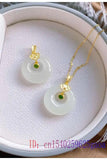 925 Silver Chalcedony Donut Pendant Necklace