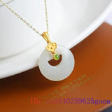 925 Silver Chalcedony Donut Pendant Necklace