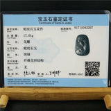 Chinese Natural Green Jade Beauty Princess Pendant Necklace Lucky Amulet