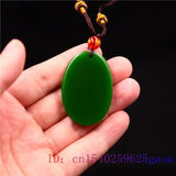 Green Jade Monkey Pendant Natural Necklace Carved Jadeite Chinese Charm Amulet