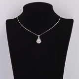 925 Silver Zircon Shell Boho Necklaces Women Ocean Sea Jewelry