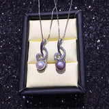 Musical Note Necklace Freshwater Pearl Pendant Chain