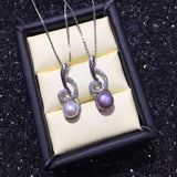 Musical Note Necklace Freshwater Pearl Pendant Chain