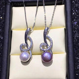 Musical Note Necklace Freshwater Pearl Pendant Chain