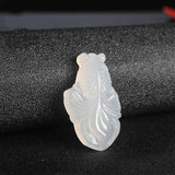 Jade Goldfish Pendant Chalcedony Carved Necklace Jewelry Fish Charm