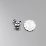 Vintage 925 Silver Rabbit Pendant Charms DIY Jewelry Accessories