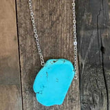 Natural Turquoise Pendant Necklace Reiki Crystal Dragon Beads Chakra