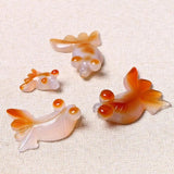 1PC Natural 7A Agate Fish Hand-Carved Pendant Jade Necklace Men Women