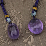 Natural Amethyst Stone Pendant for DIY Jewelry