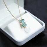Hotian Jade Pendant S925 Sterling Silver Necklace