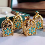 Bird Cage Necklace Women's Sterling Silver Retro Pendant