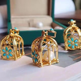 Bird Cage Necklace Women's Sterling Silver Retro Pendant