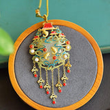 Vintage S925 Sterling Silver Hetian Jade Necklace