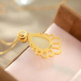 S925 Sterling Silver Hetian Jade Personality Elegance Retro Female