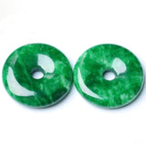Natural Emerald Green Hand-carved Safe Buckle Pendant Jewelry