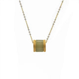 Natural Hetian Jade Lulutong Pendant S925 Sterling Silver Necklace