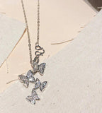 Butterfly Pendant AAAAA zircon cz 925 sterling silver Statement Wedding Pendants