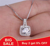 Crystal Zircon Stone Necklace 925 Silver Choker for Women