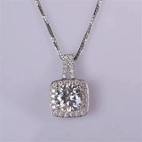 Crystal Zircon Stone Necklace 925 Silver Choker for Women