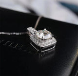 Crystal Zircon Stone Necklace 925 Silver Choker for Women