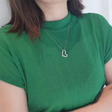 Heart Choker 925 Sterling Silver Full Zircon Pendant Necklace for Women
