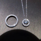 925 Silver Necklace Zircon Crystal Pendant