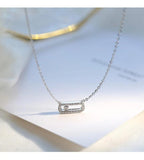 Oval Smart Necklace Female Personality Student Chain Wild Pendant