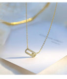 Oval Smart Necklace Female Personality Student Chain Wild Pendant