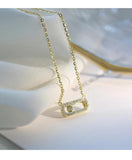 Oval Smart Necklace Female Personality Student Chain Wild Pendant