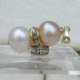 Natural 9-10mm South Sea Pink Pearl 14k Pendant Keychain