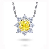 Flower Choker Necklace AAAAA Zircon White Filled Wedding Pendant