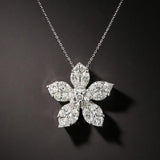 Flower Chocker Necklace AAAAA Cz Filled Wedding Pendants Necklace