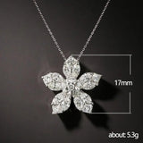 Flower Chocker Necklace AAAAA Cz Filled Wedding Pendants Necklace
