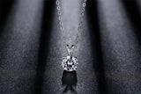 925 Silver Wedding Necklace 2ct CZ Zircon Pendant