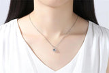 925 Silver Wedding Necklace 2ct CZ Zircon Pendant