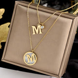 Titanium Steel M Double Necklace High-Grade Chain