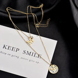 Titanium Steel M Double Necklace High-Grade Chain
