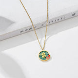 Red Lips Rose Collarbone Chain Necklace