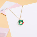 Red Lips Rose Collarbone Chain Necklace