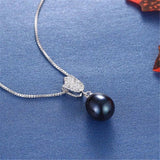 Natural Freshwater Pearl Necklace 925 Silver Pendant for Women