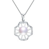 925 Silver Zircon&Pearl Pendant Necklace for Women