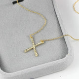 925 Silver Cross Necklace Women X Pendant Choker Chains Fine Jewelry