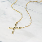 925 Silver Cross Necklace Women X Pendant Choker Chains Fine Jewelry