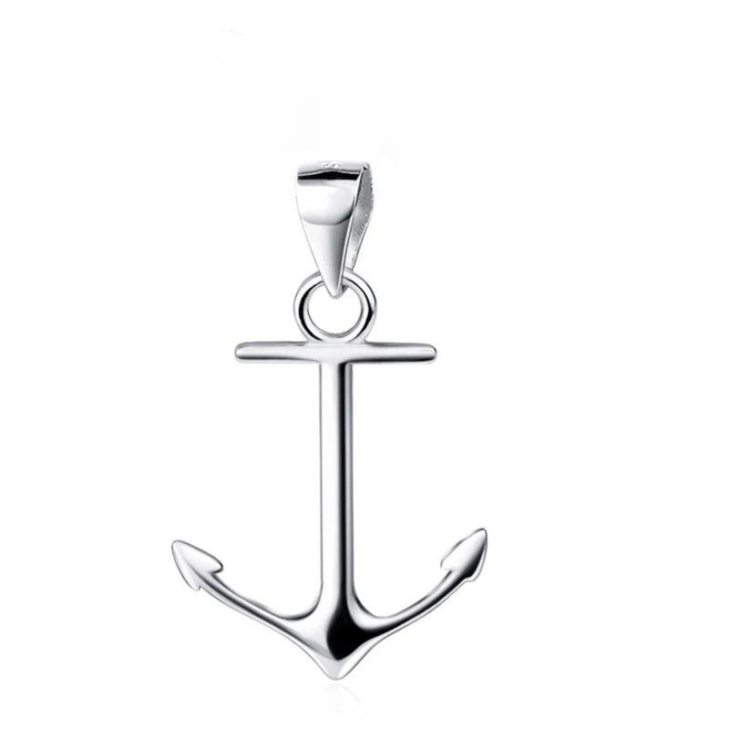 925 Sterling Silver Anchor Pendant 25*14mm Faith Xmas Gift