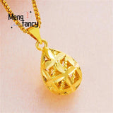 Sand Peacock Teardrop Heart Pendant Charm Necklace