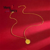 Vietnam Sunflower Pendant Charms Placer Amulet Jewelry Gift